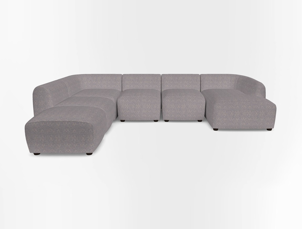 Large chaise group with footstool RHF