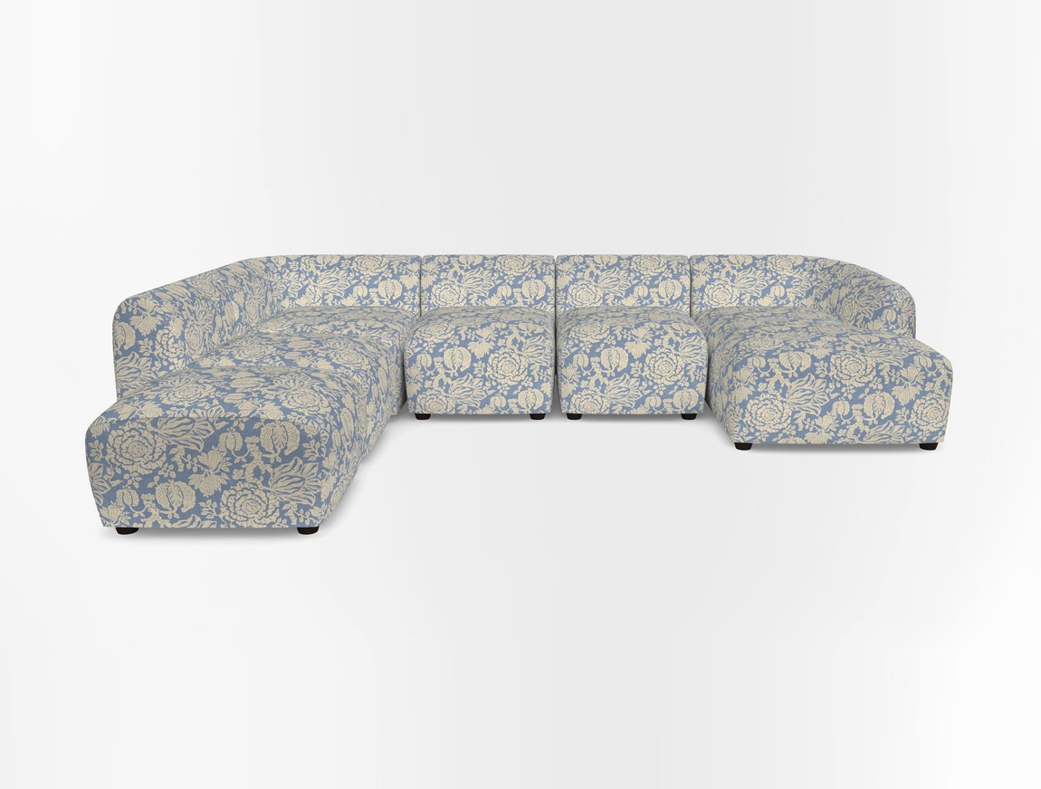 Large chaise group with footstool RHF
