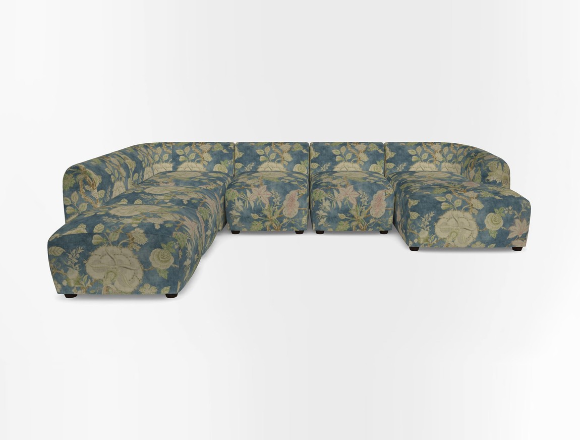 Large  chaise group with footstool RHF