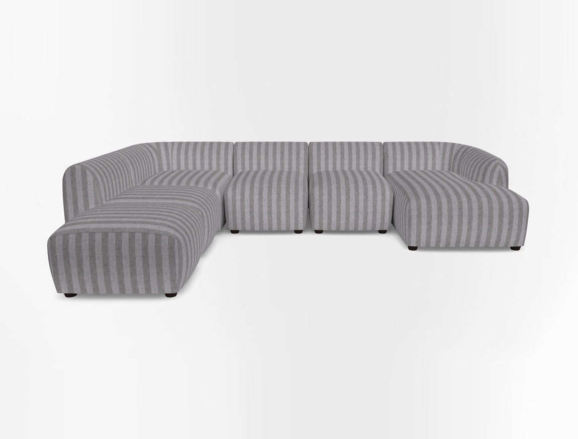 Large chaise group with footstool RHF