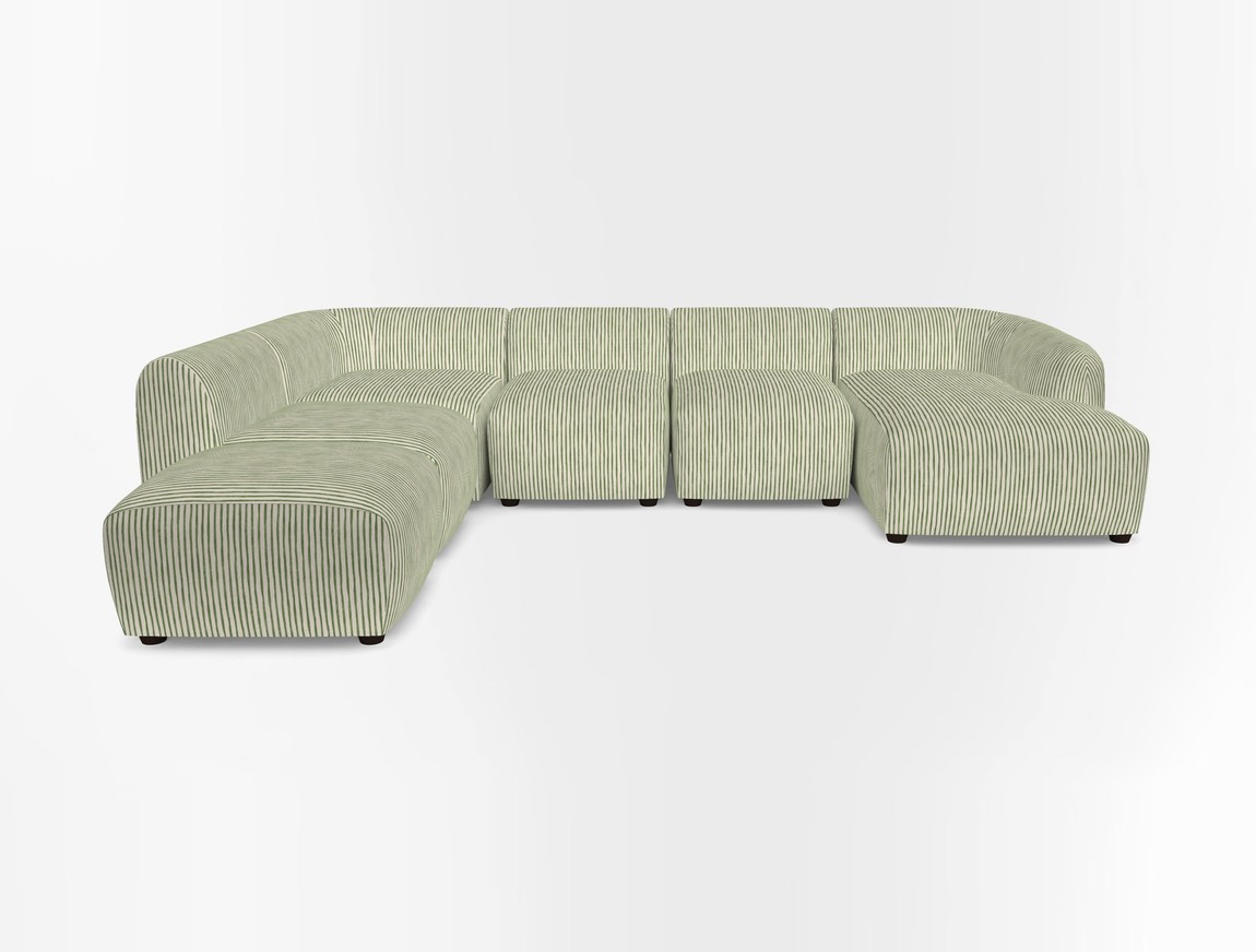 Large  chaise group with footstool RHF