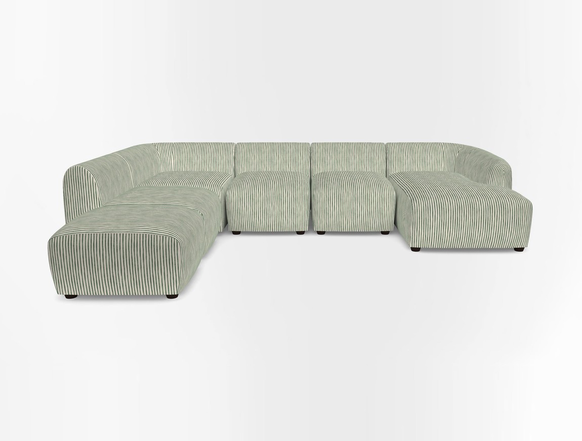 Large chaise group with footstool RHF