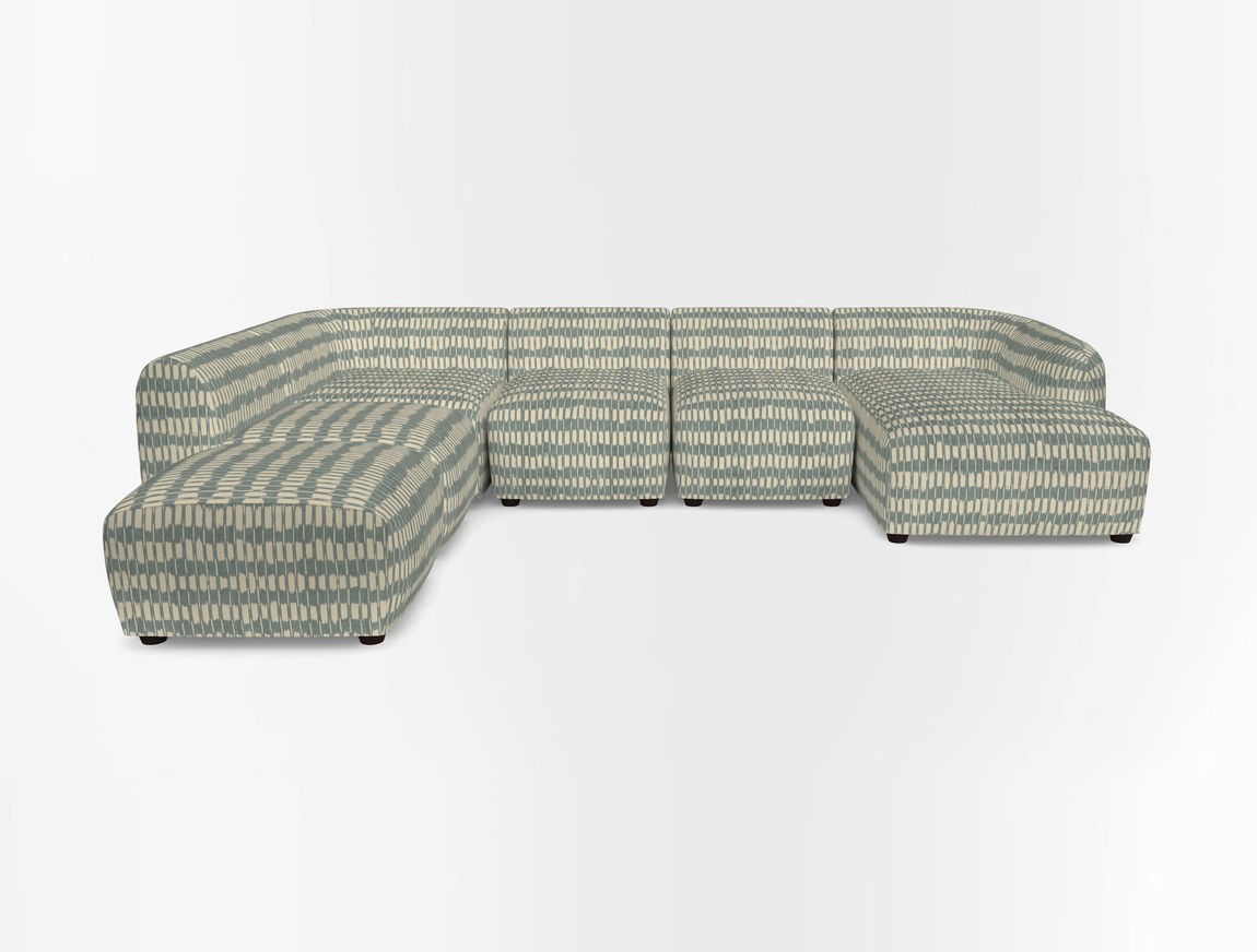 Large  chaise group with footstool RHF