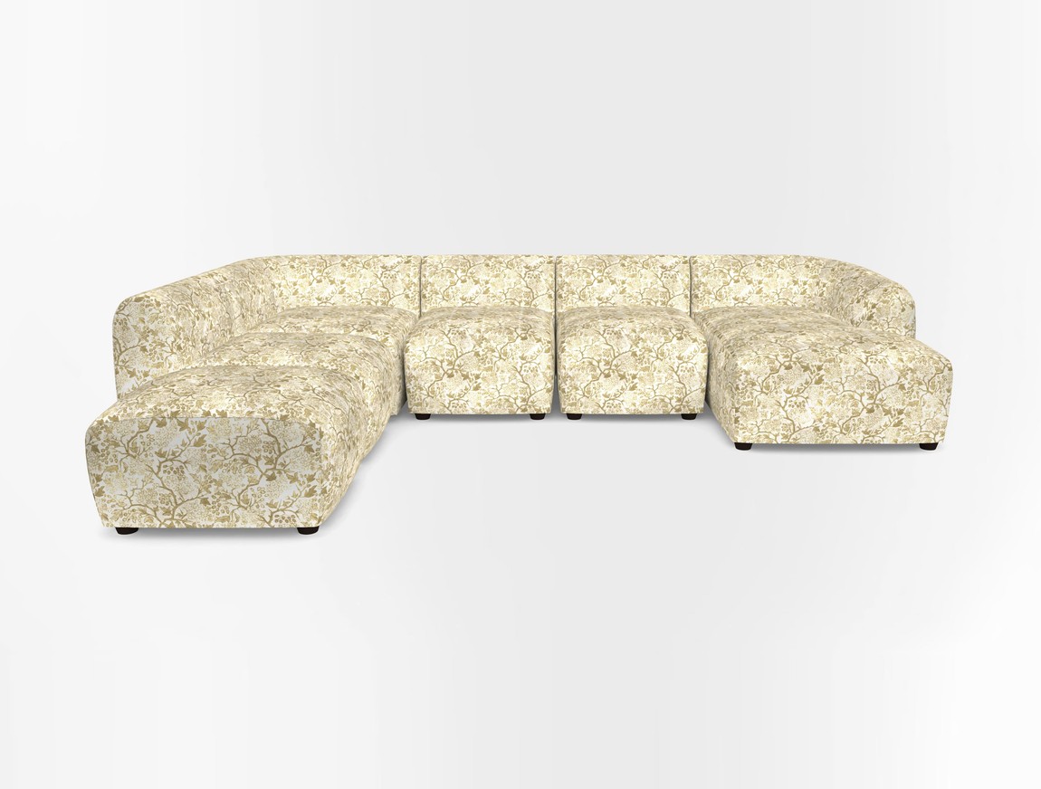 Large chaise group with footstool RHF