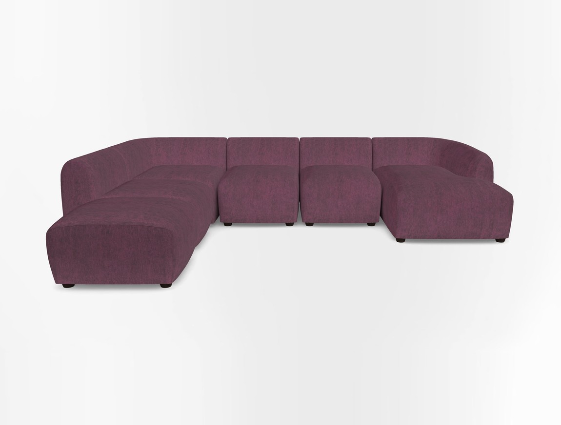 Large chaise group with footstool RHF