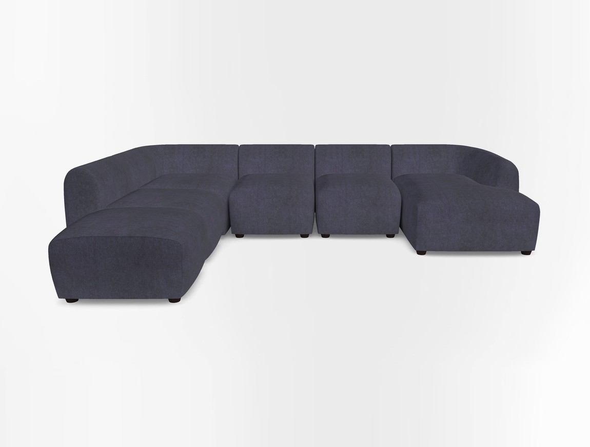 Large chaise group with footstool RHF