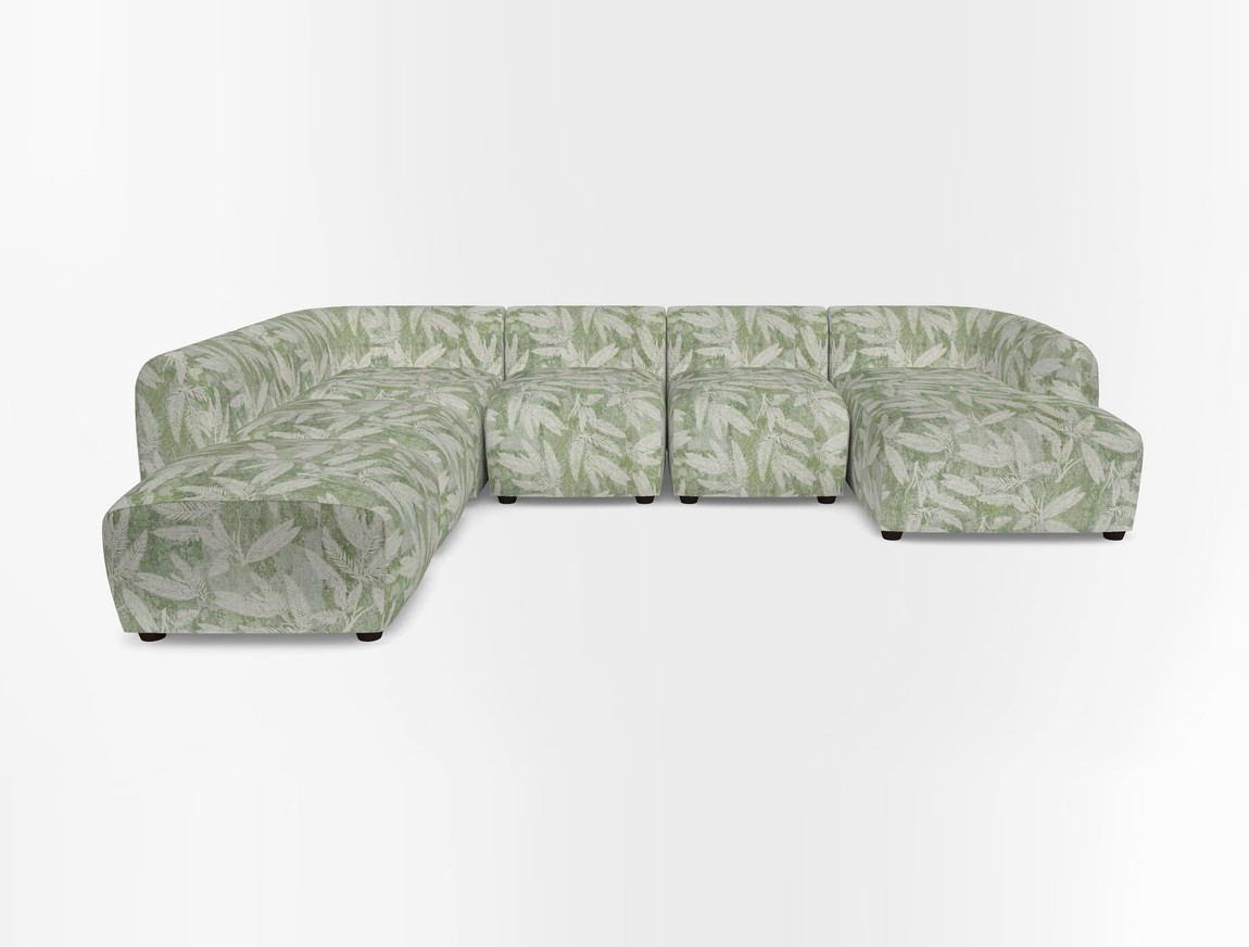 Large chaise group with footstool RHF