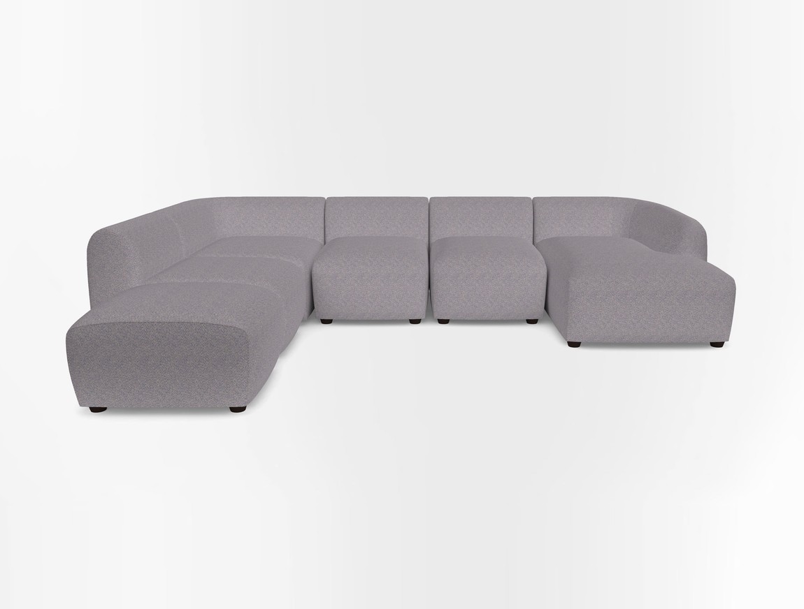 Large chaise group with footstool RHF