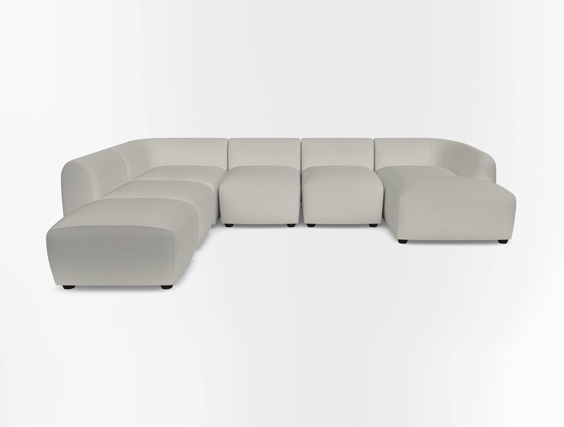 Large chaise group with footstool RHF