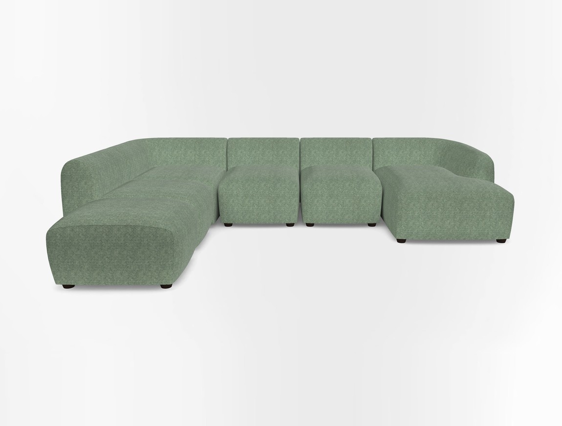 Large chaise group with footstool RHF