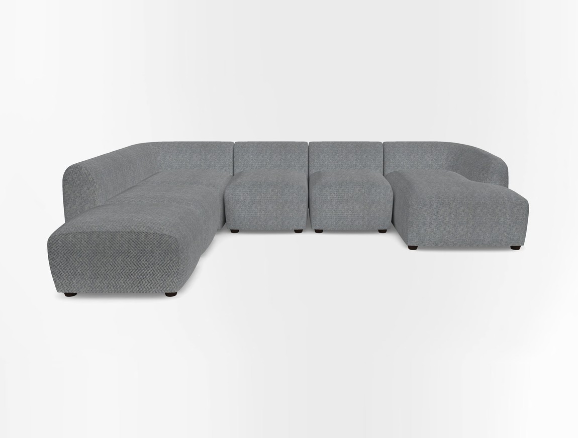 Large chaise group with footstool RHF