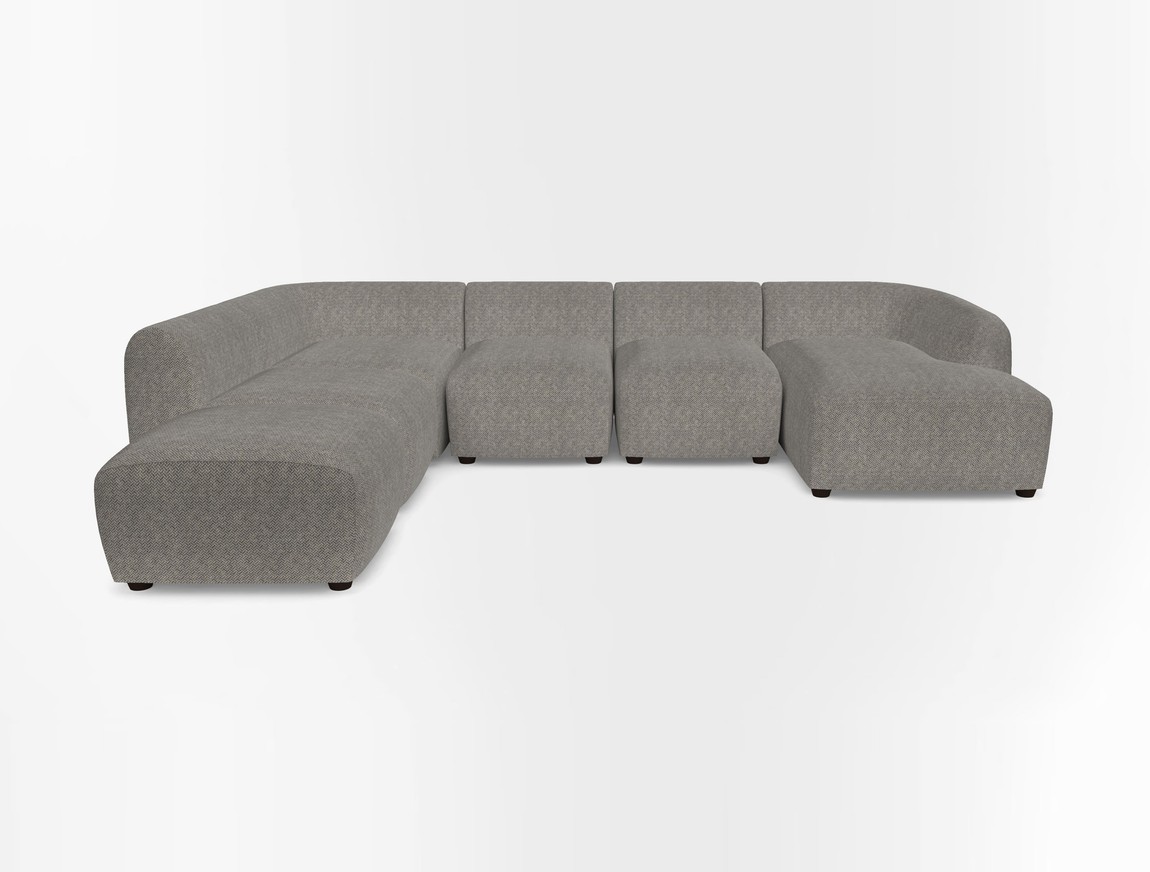 Large chaise group with footstool RHF
