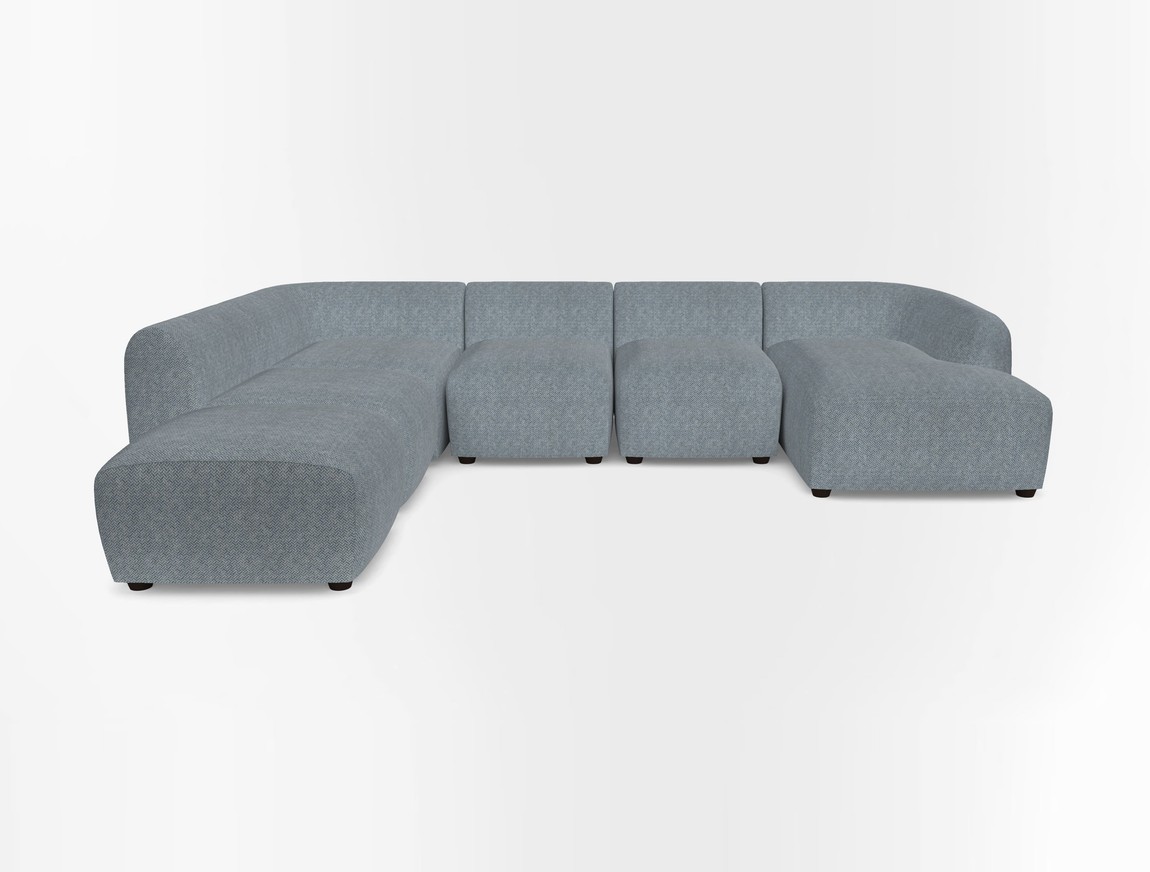 Large chaise group with footstool RHF
