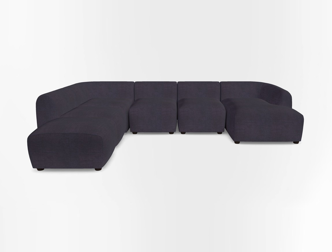 Large chaise group with footstool RHF