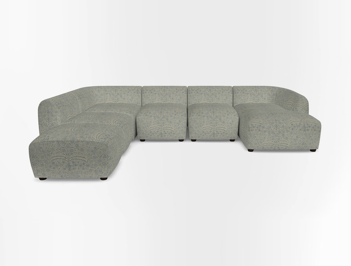 Large chaise group with footstool RHF