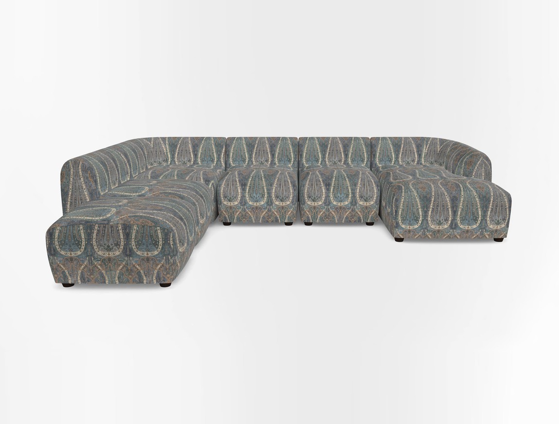 Large  chaise group with footstool RHF