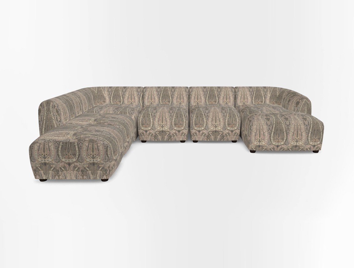Large chaise group with footstool RHF