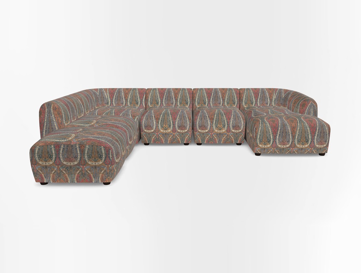 Large chaise group with footstool RHF