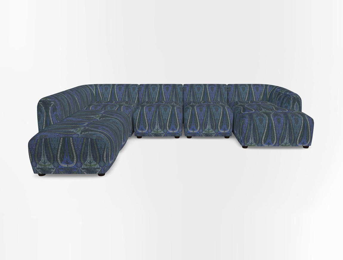 Large chaise group with footstool RHF