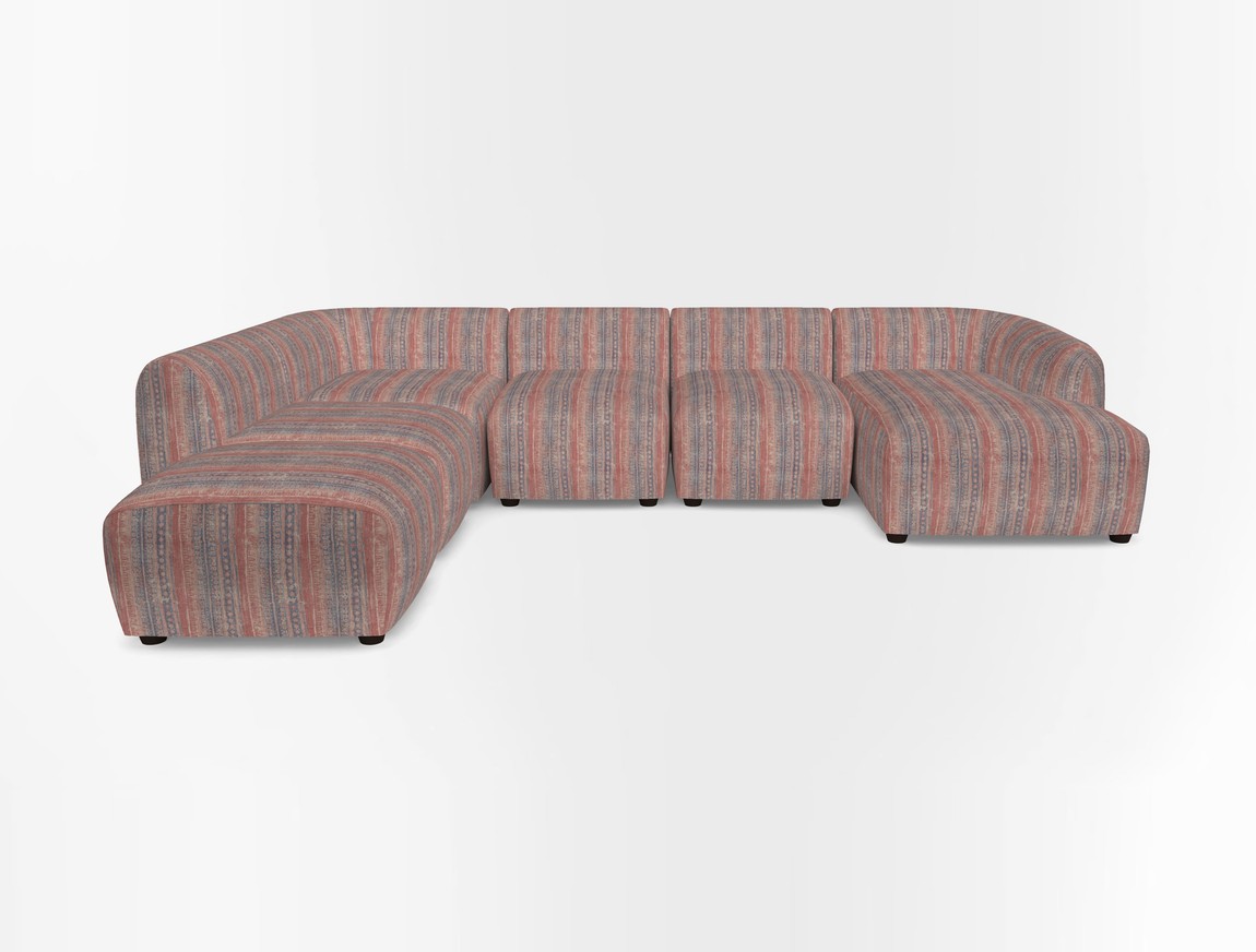 Large chaise group with footstool RHF