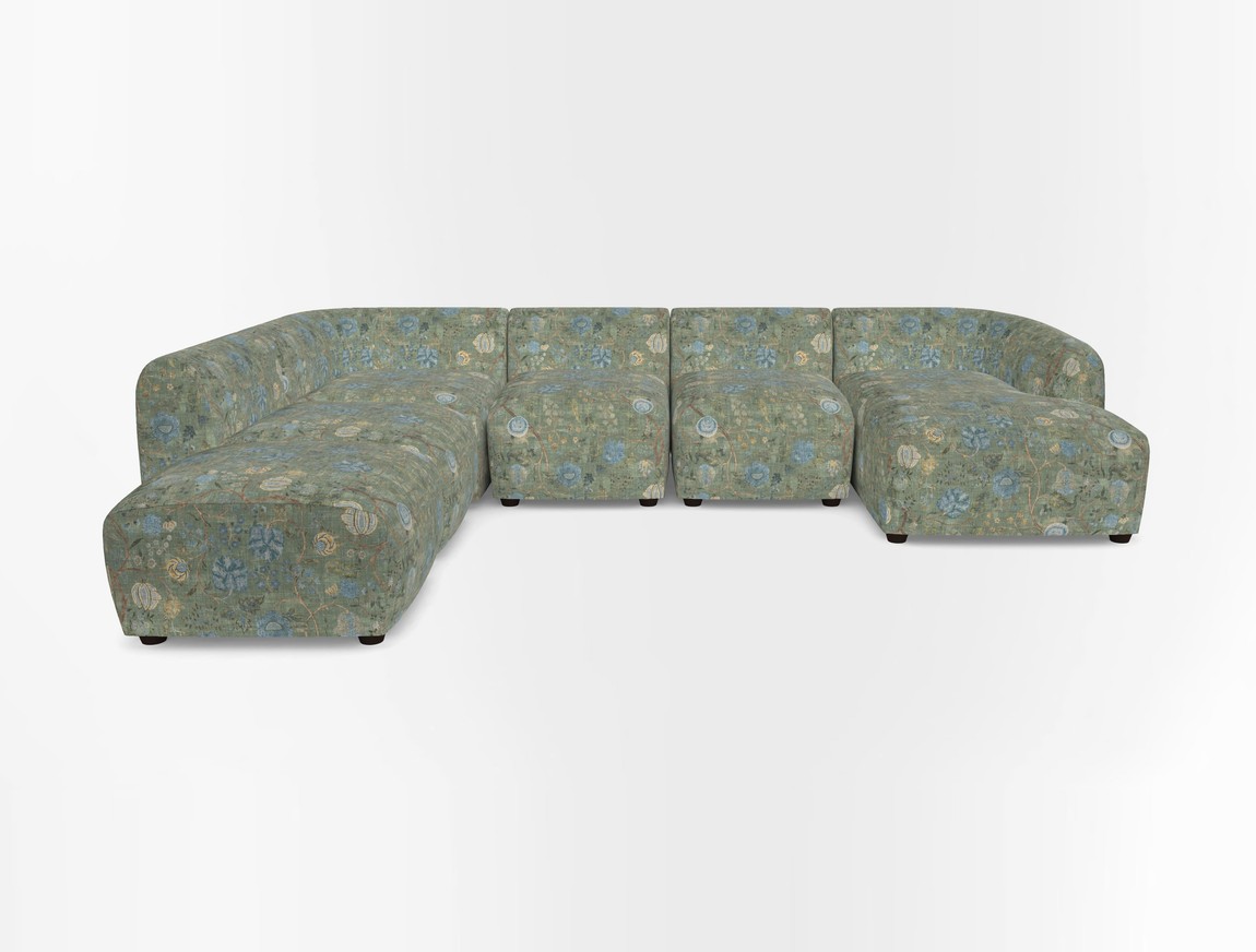 Large  chaise group with footstool RHF