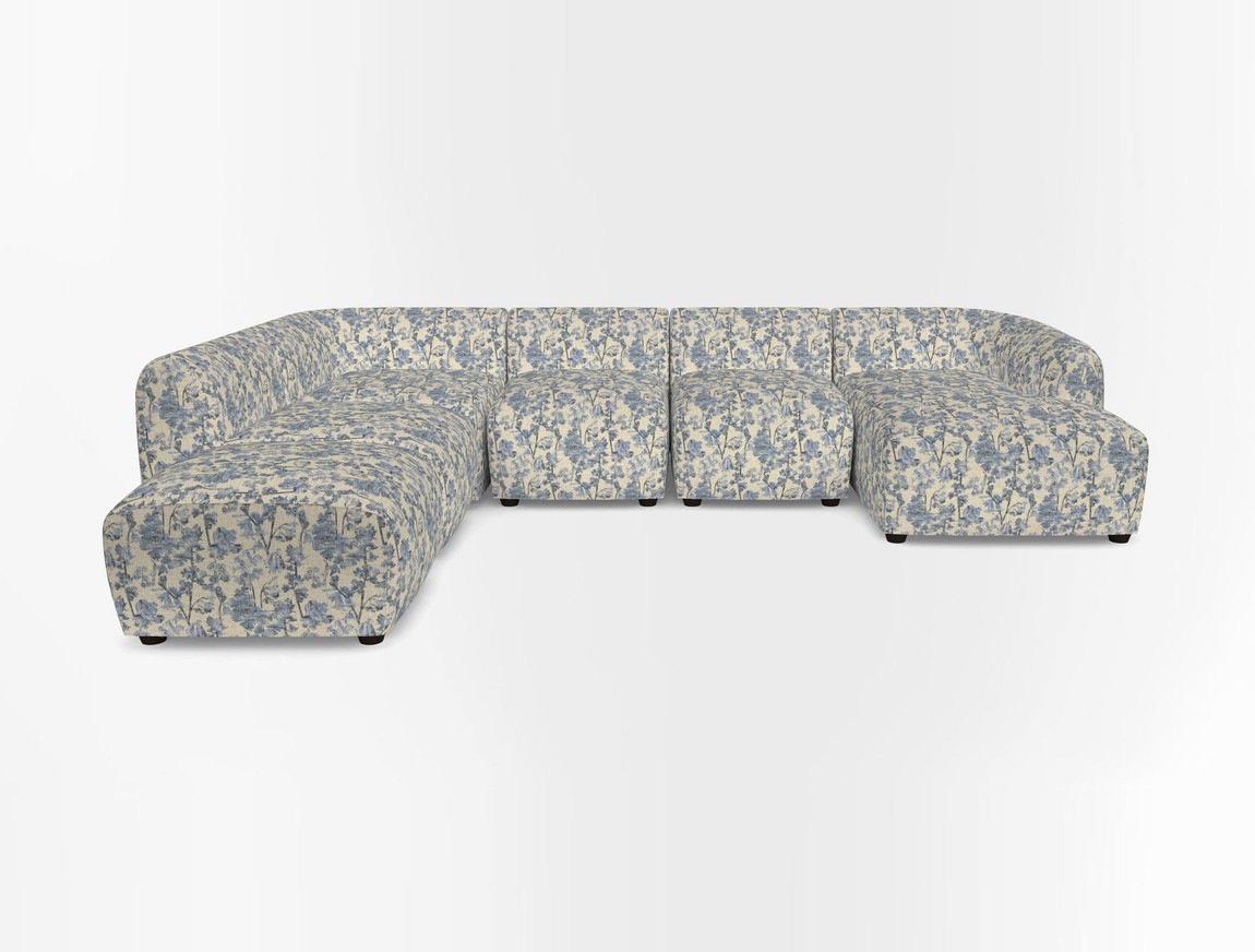 Large chaise group with footstool RHF