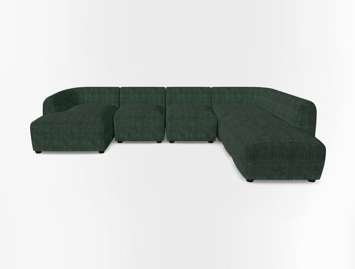 Large chaise group with footstool LHF