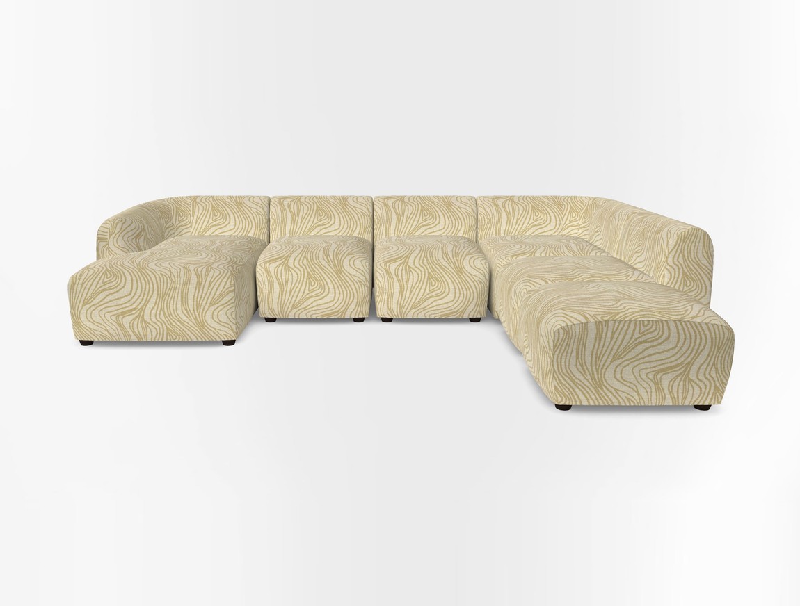 Large chaise group with footstool LHF