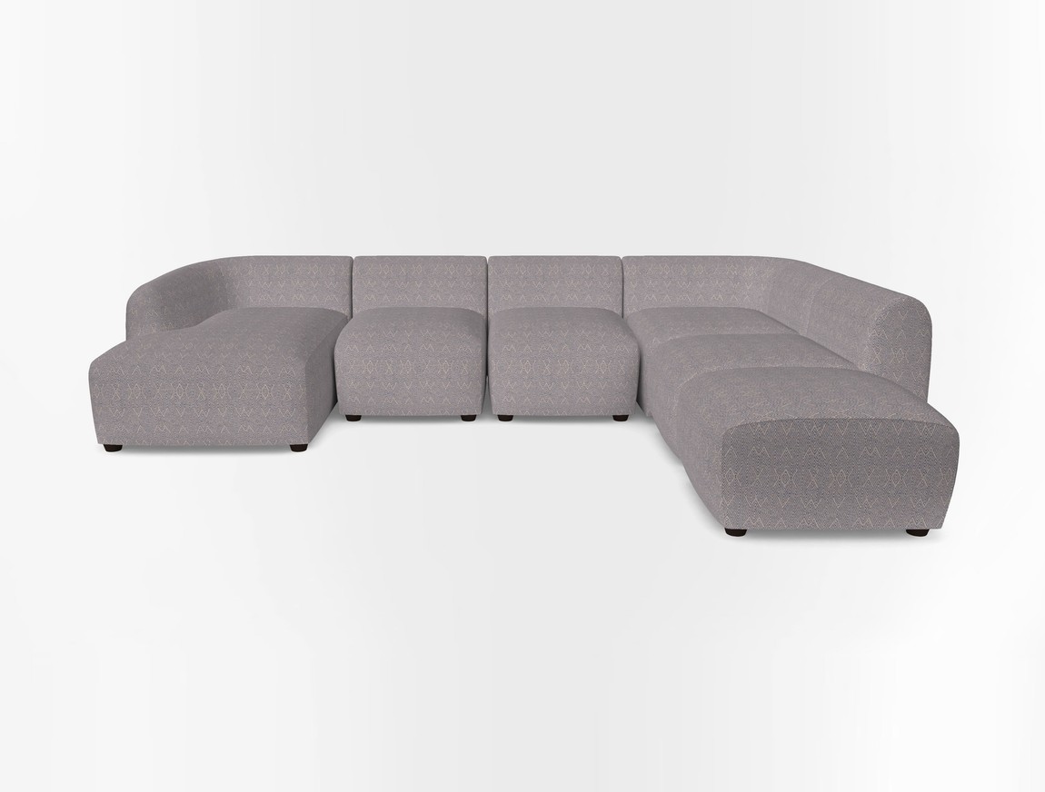 Large chaise group with footstool LHF