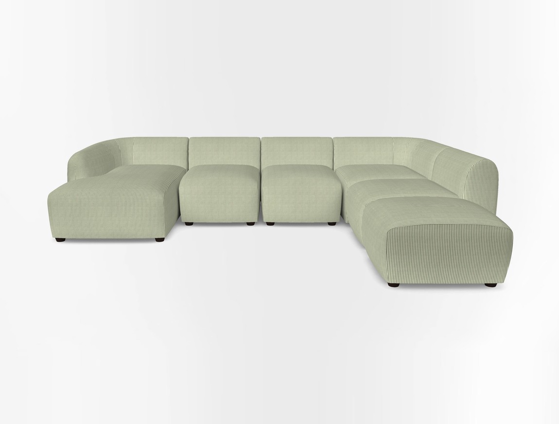 Large chaise group with footstool LHF