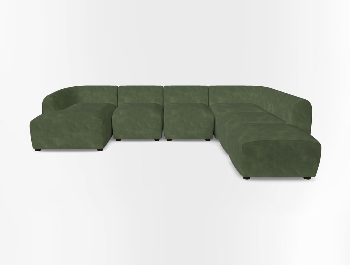 Large chaise group with footstool LHF
