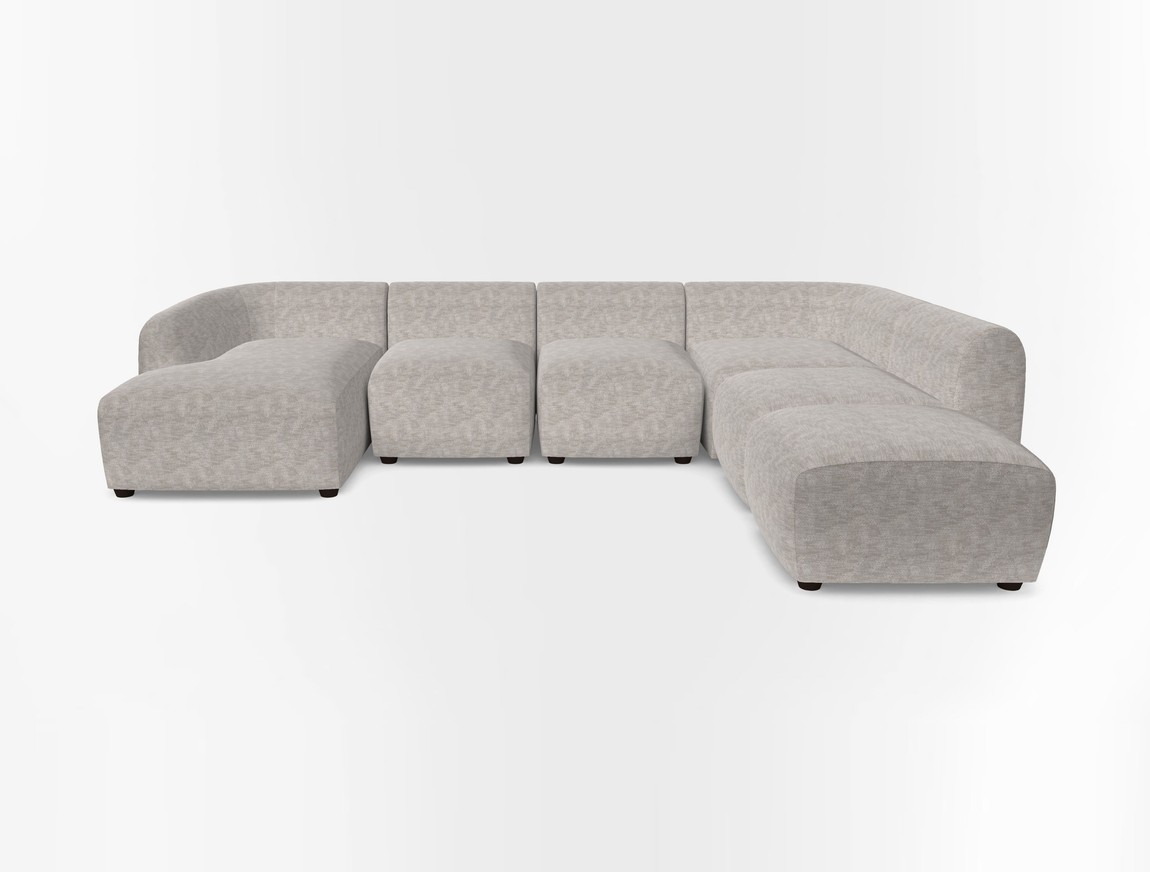 Large chaise group with footstool LHF