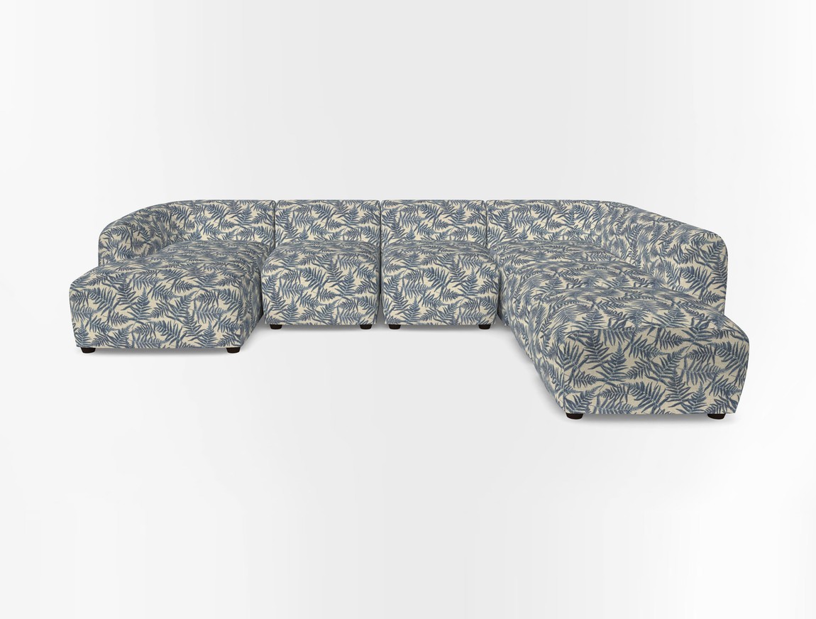 Large chaise group with footstool LHF