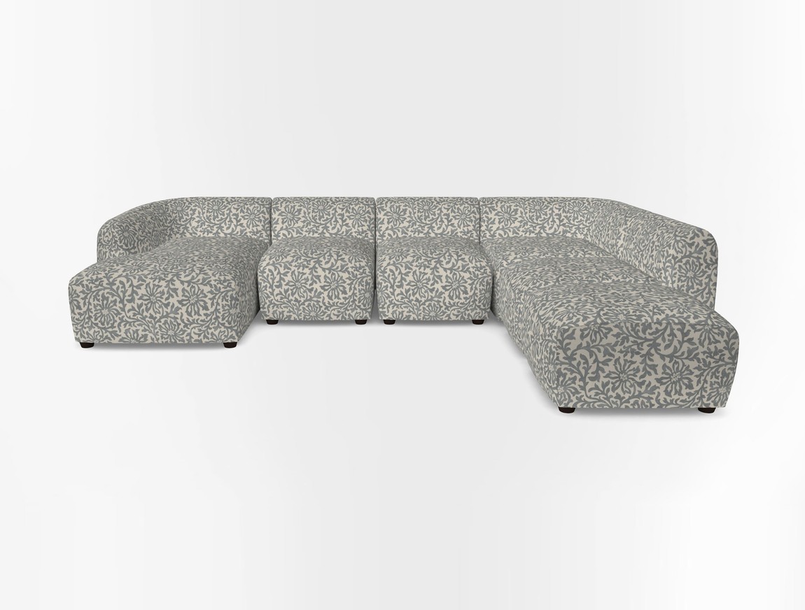 Large  chaise group with footstool LHF