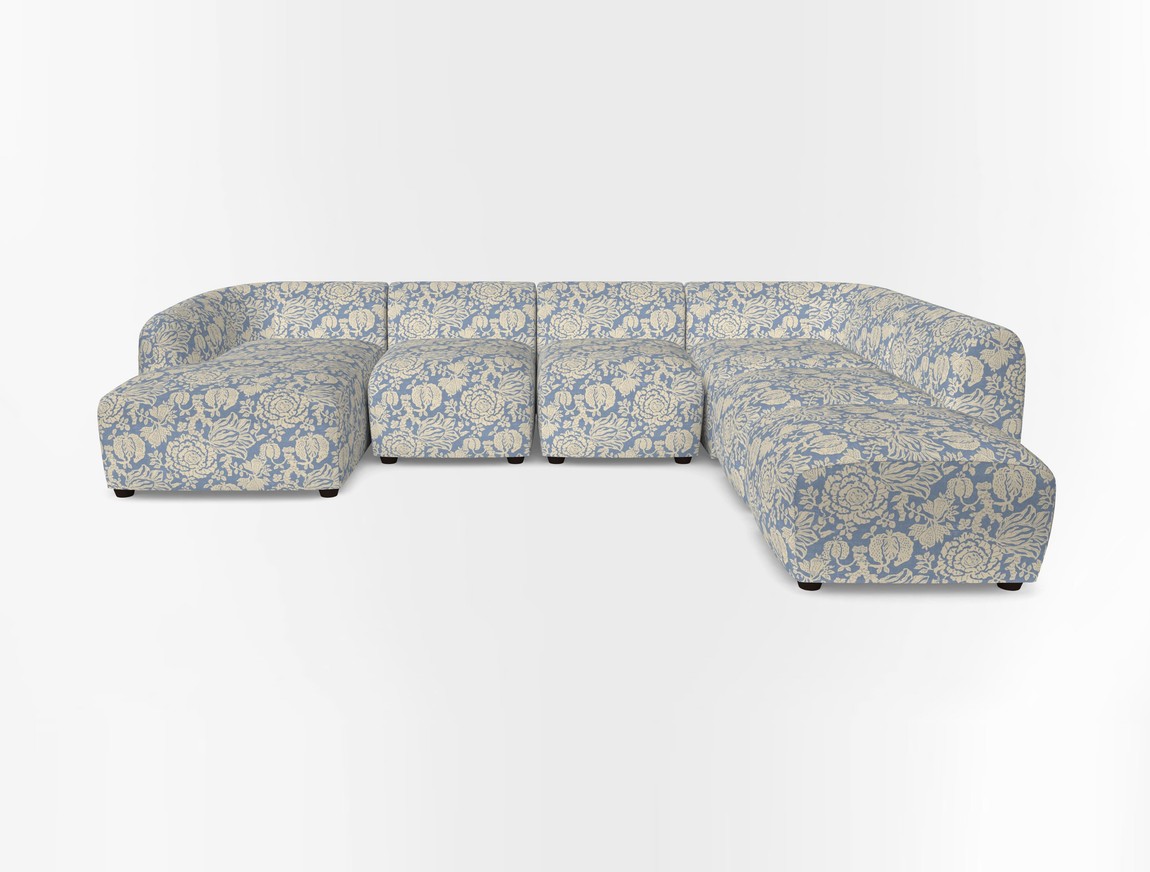 Large chaise group with footstool LHF