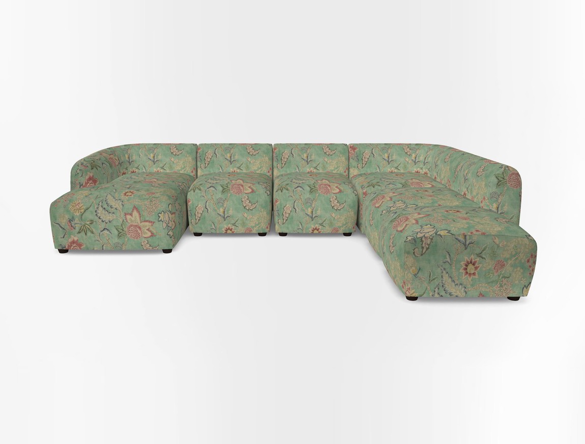 Large  chaise group with footstool LHF