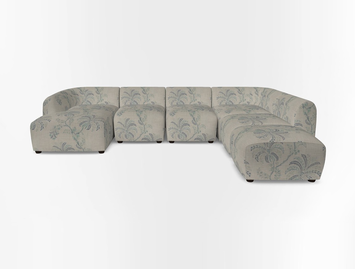 Large  chaise group with footstool LHF