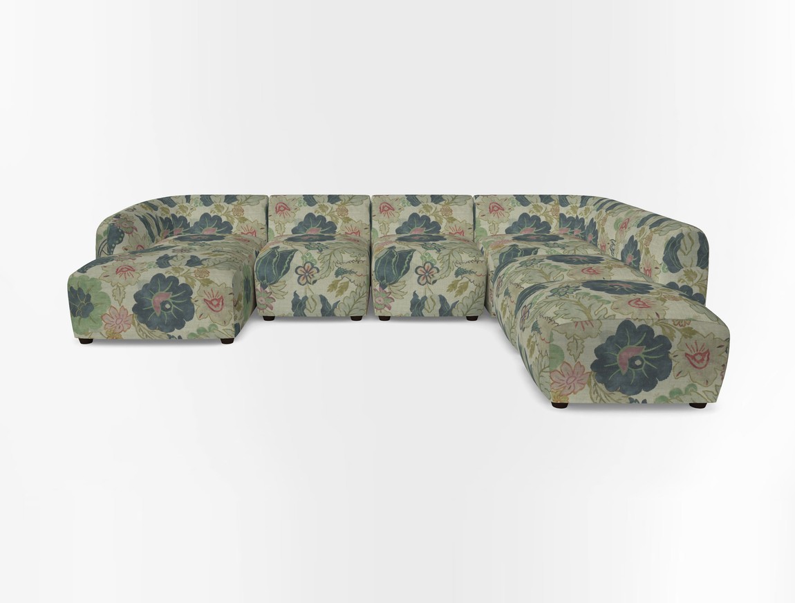 Large  chaise group with footstool LHF