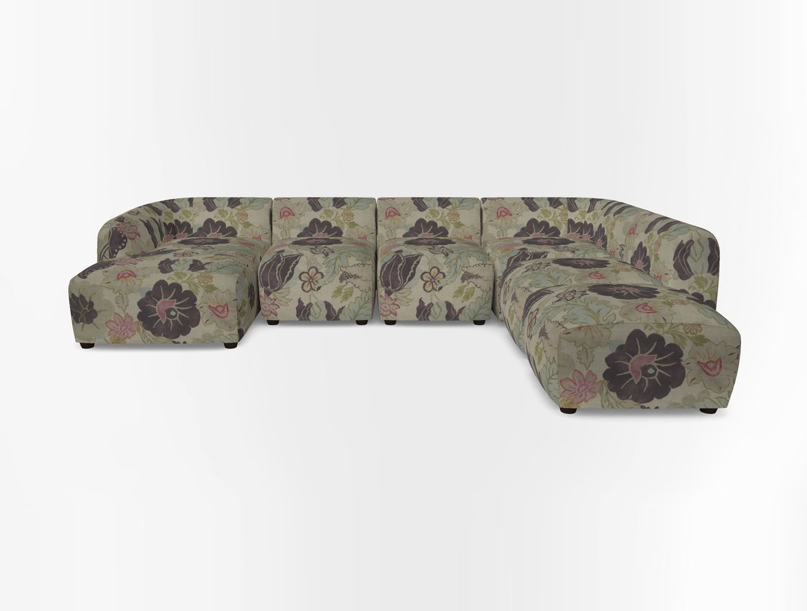 Large  chaise group with footstool LHF