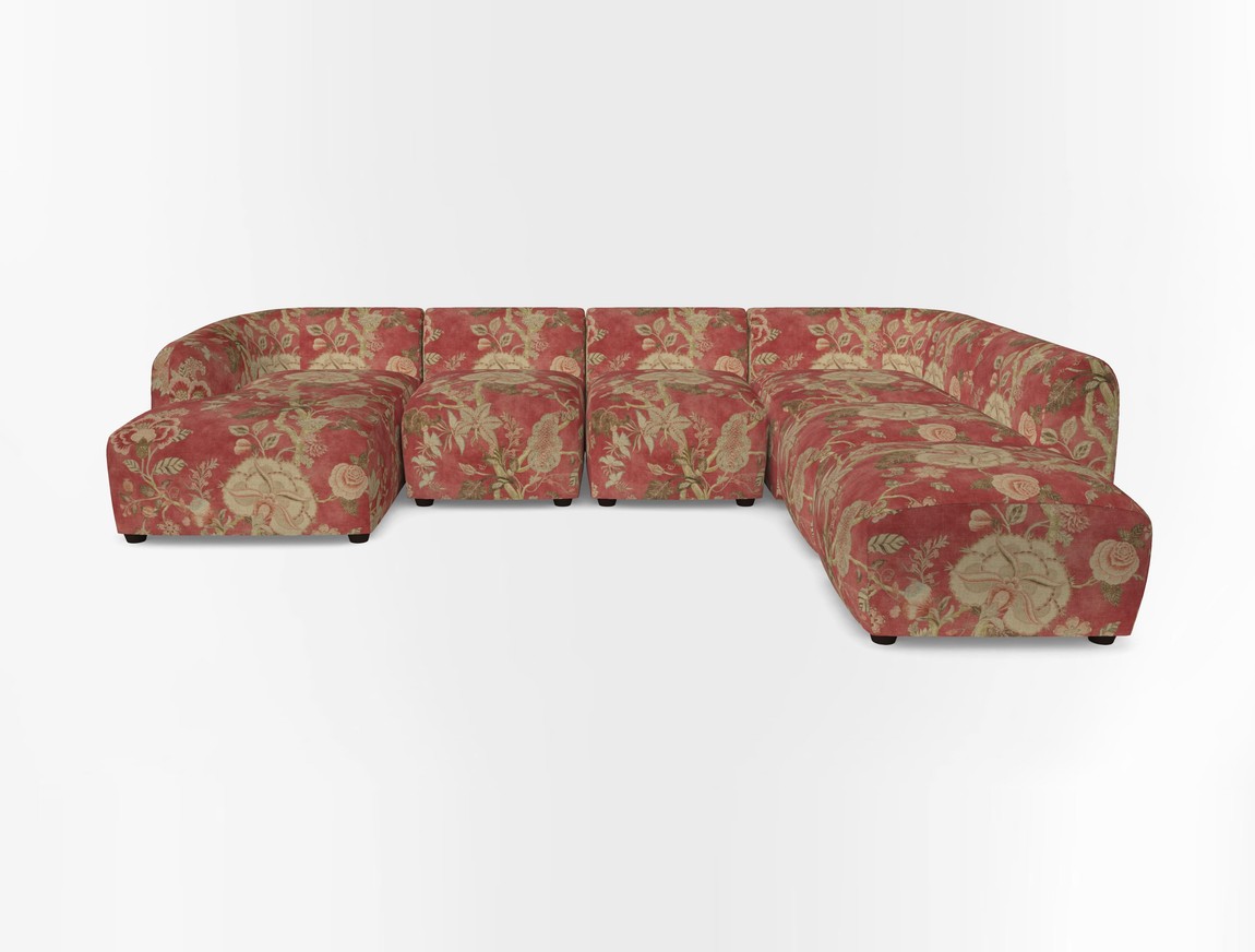 Large  chaise group with footstool LHF