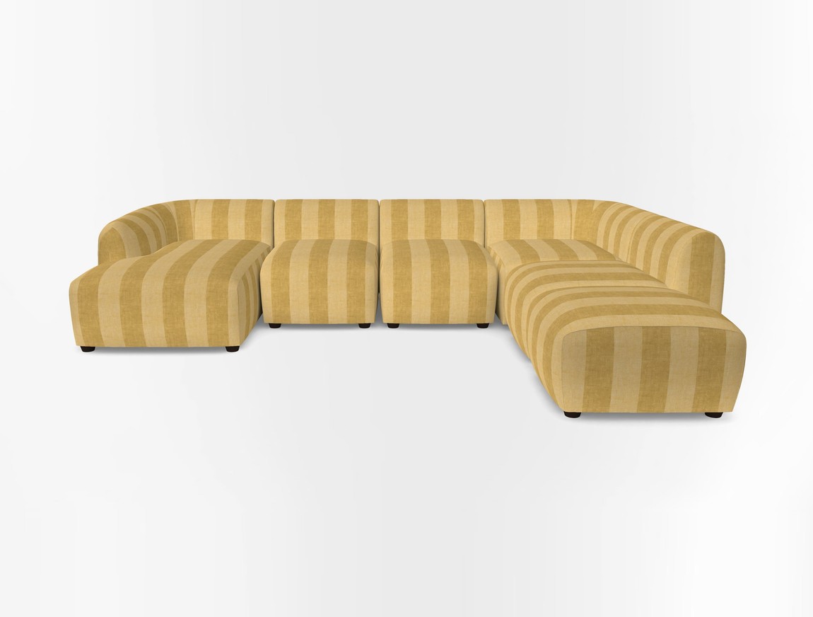 Large chaise group with footstool LHF