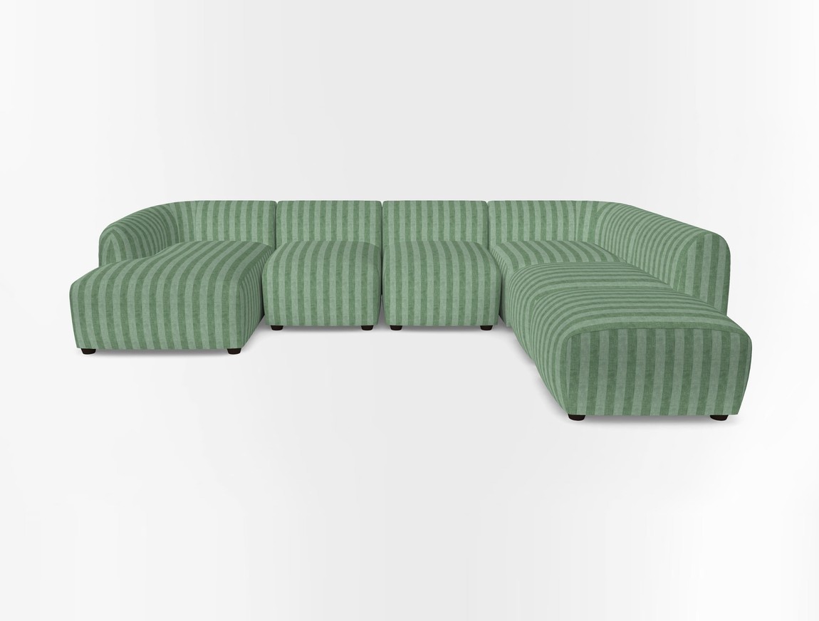 Large chaise group with footstool LHF