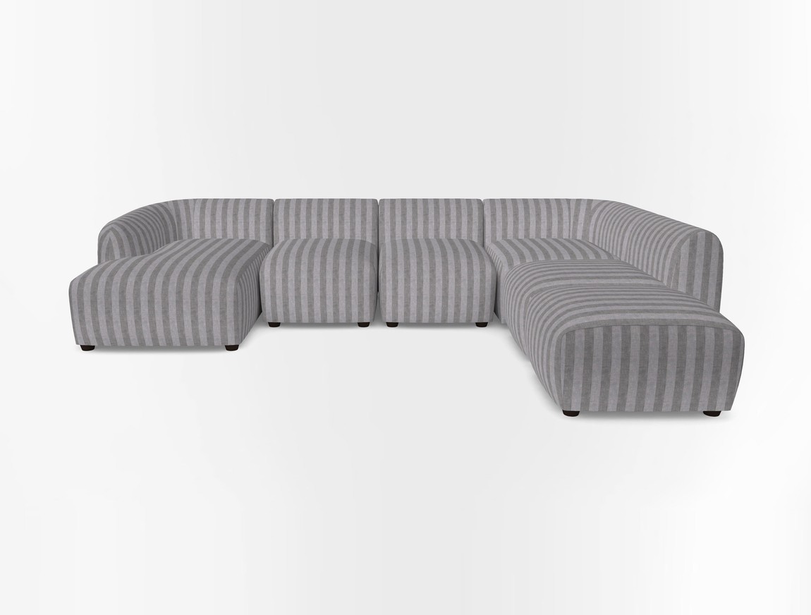 Large chaise group with footstool LHF