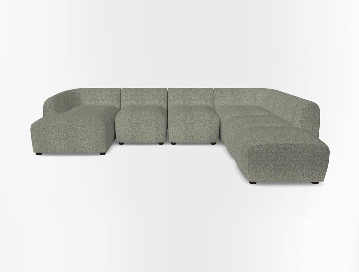 Large chaise group with footstool LHF