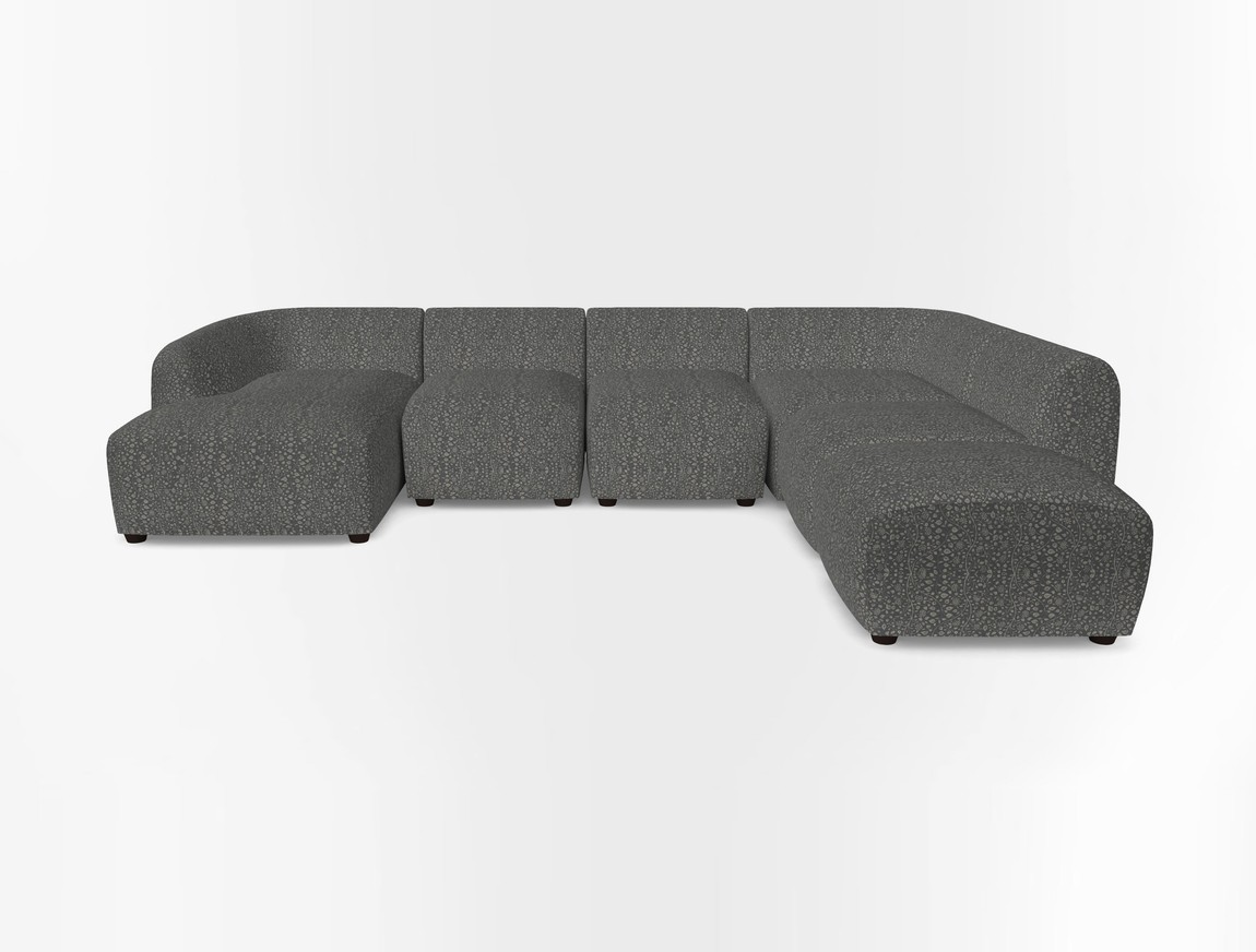 Large chaise group with footstool LHF