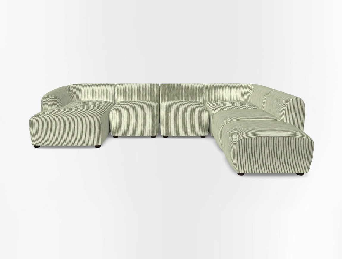Large  chaise group with footstool LHF