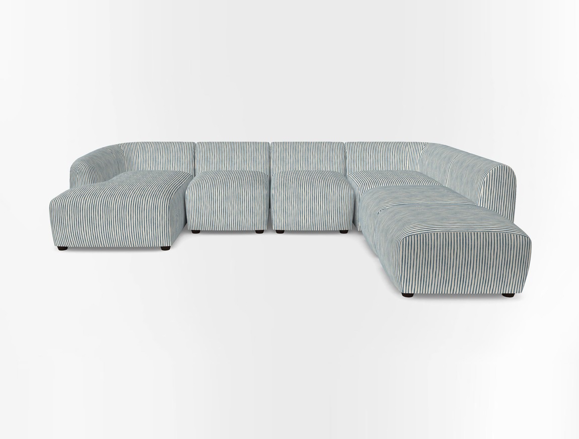 Large chaise group with footstool LHF