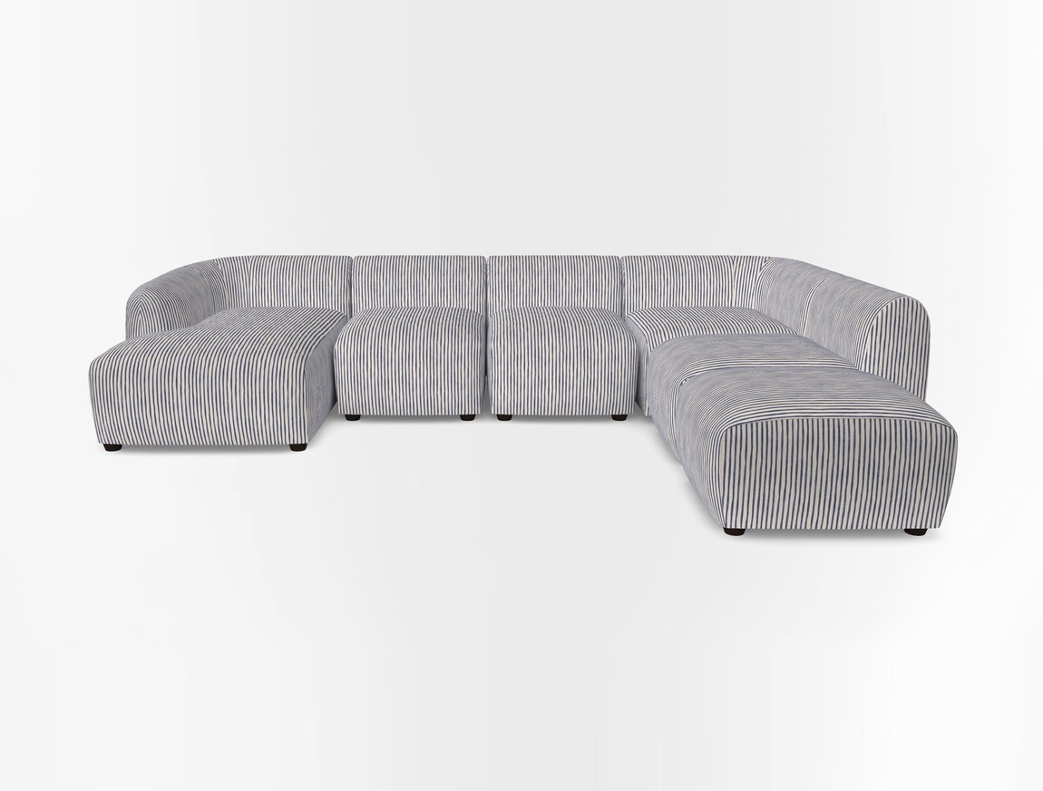 Large chaise group with footstool LHF