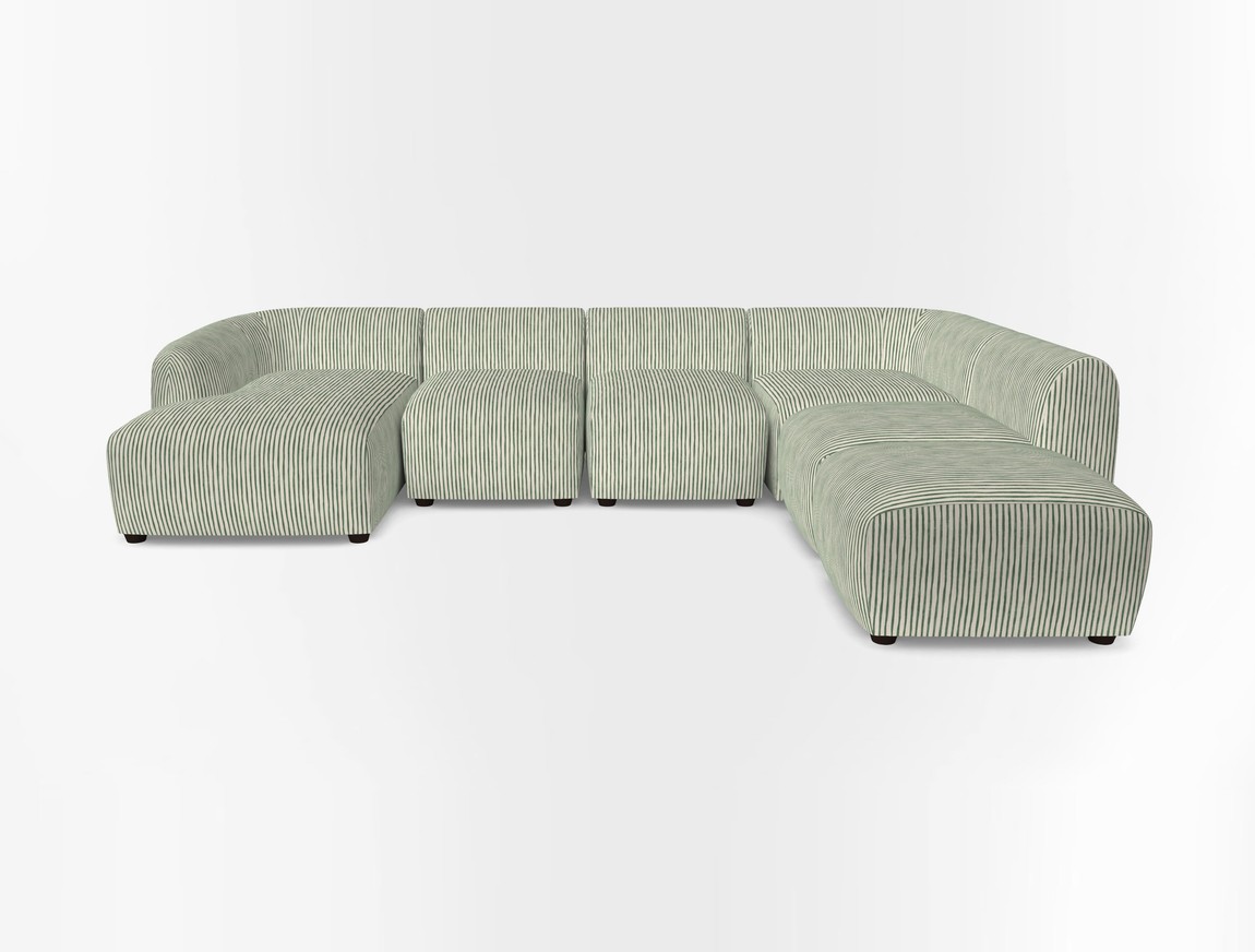 Large chaise group with footstool LHF
