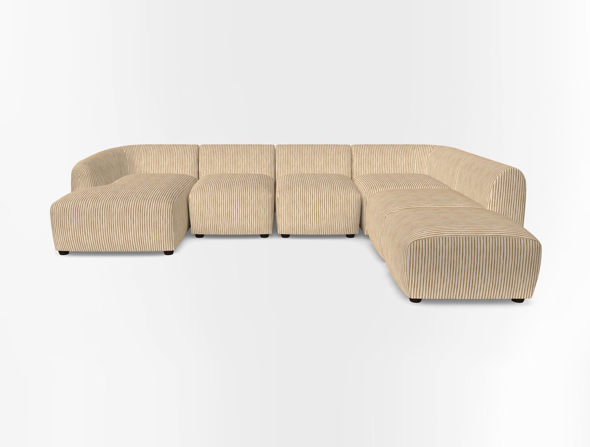 Large chaise group with footstool LHF